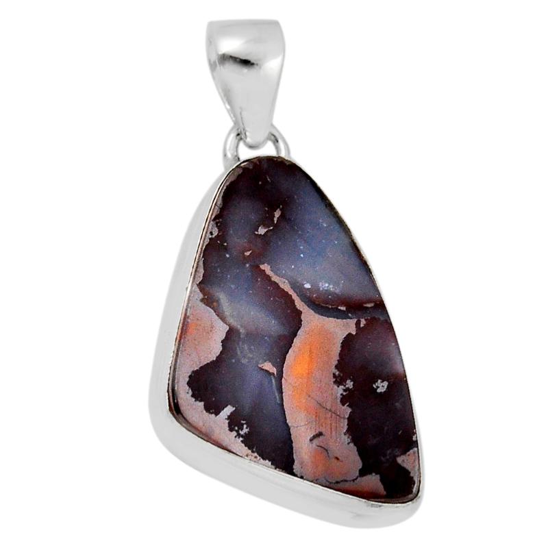 Pendentif opale boulder Australie AA argent 925