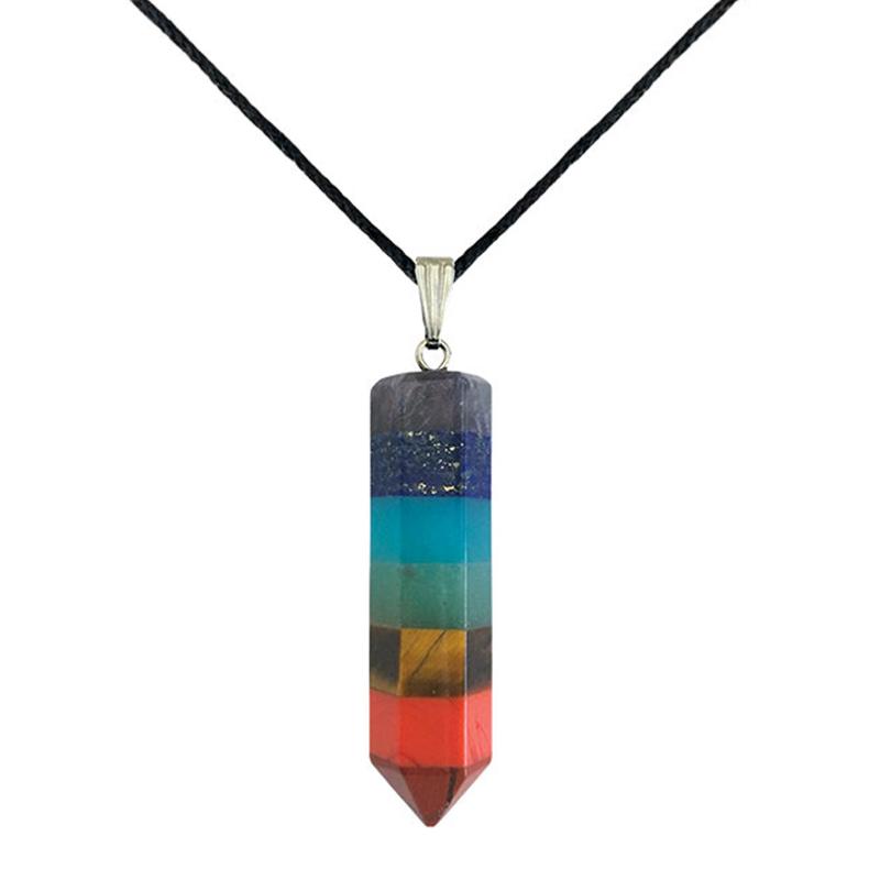 Pendentif 7 chakras + cordon