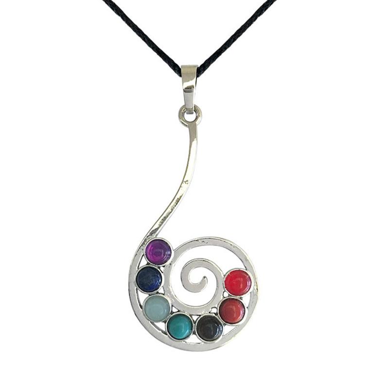 Pendentif 7 chakras + cordon