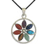 Pendentif 7 chakras "fleur" + cordon