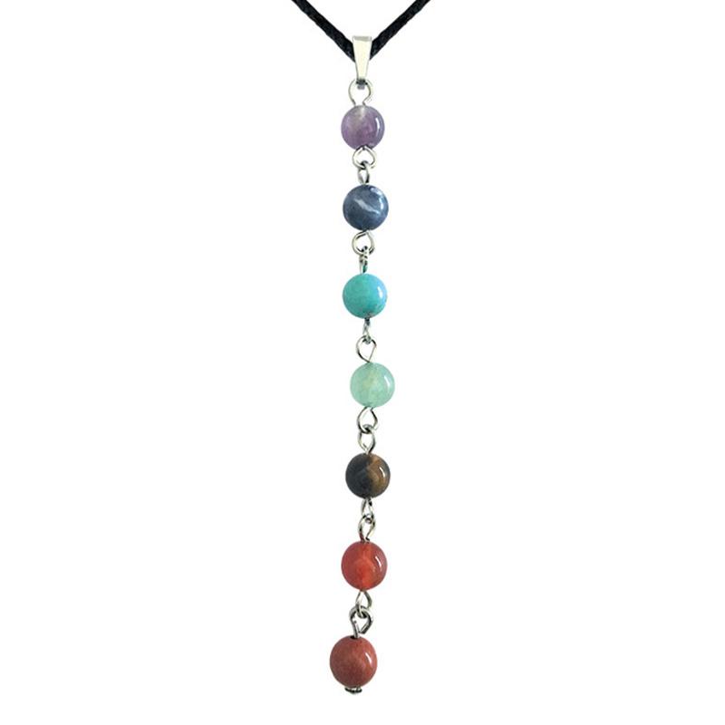 Pendentif 7 chakras + cordon