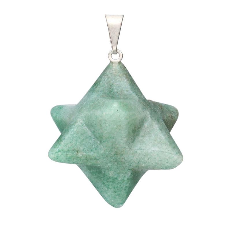 Pendentif Merkaba aventurine verte