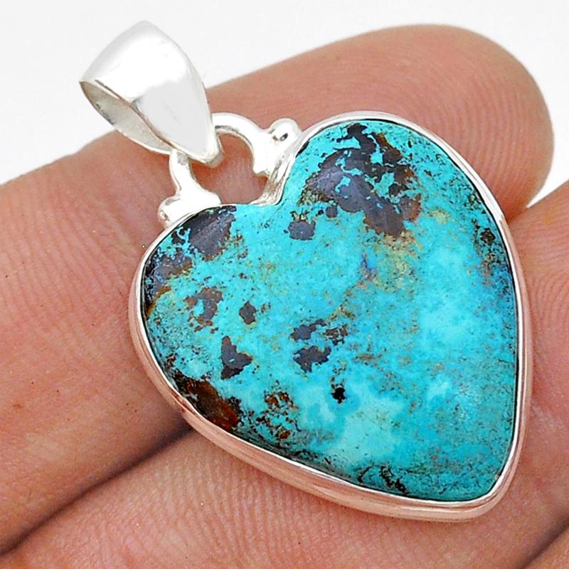 Pendentif shattuckite Pérou AAA argent 925