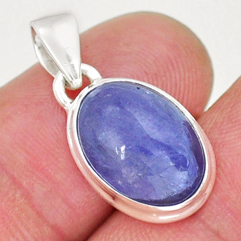 Pendentif tanzanite AA argent 925