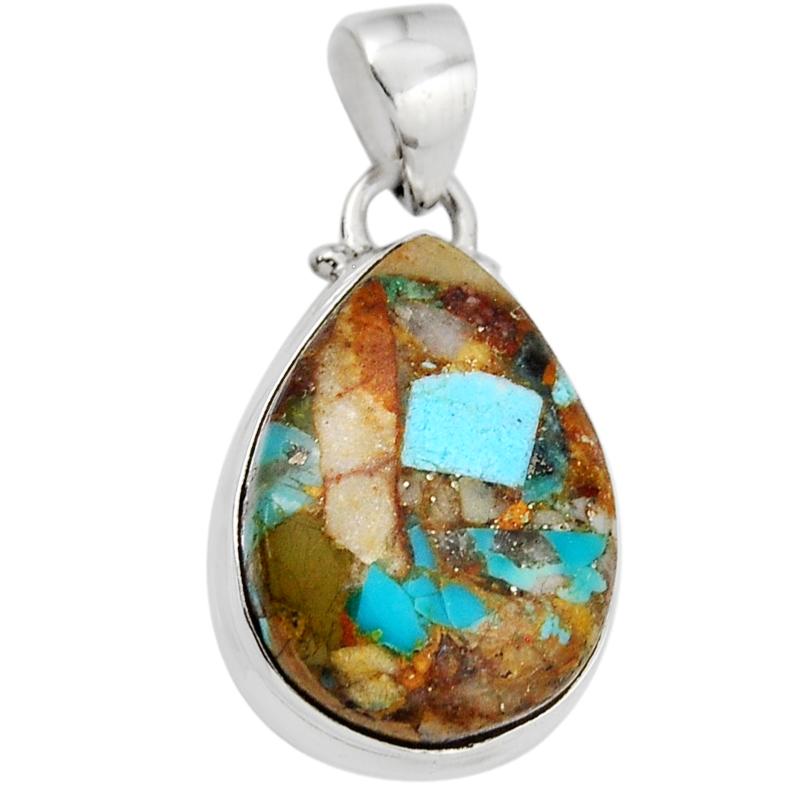 Pendentif turquoise Royston Nevada AA argent 925