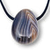 Pendentif agate Botswana A (pierre trouée) + cordon