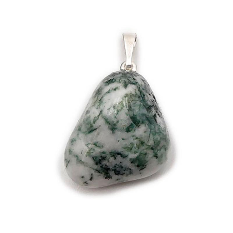 Pendentif agate arbre Inde A (pierre roulée)