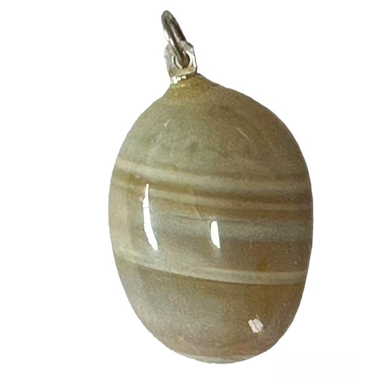 Pendentif agate jaune Brésil A (pierre roulée)