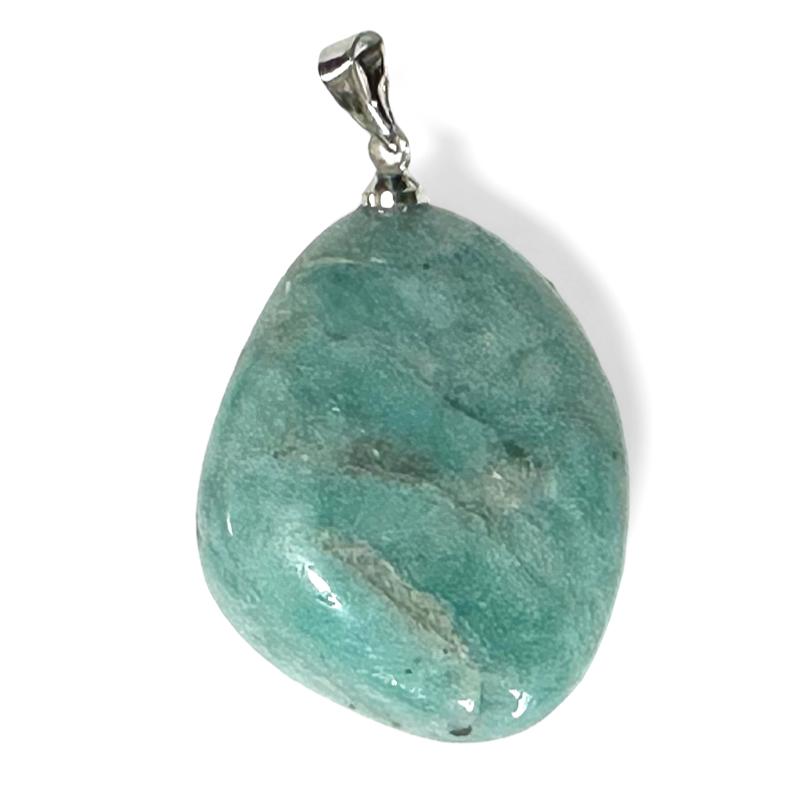 Pendentif amazonite Pérou A (pierre roulée)