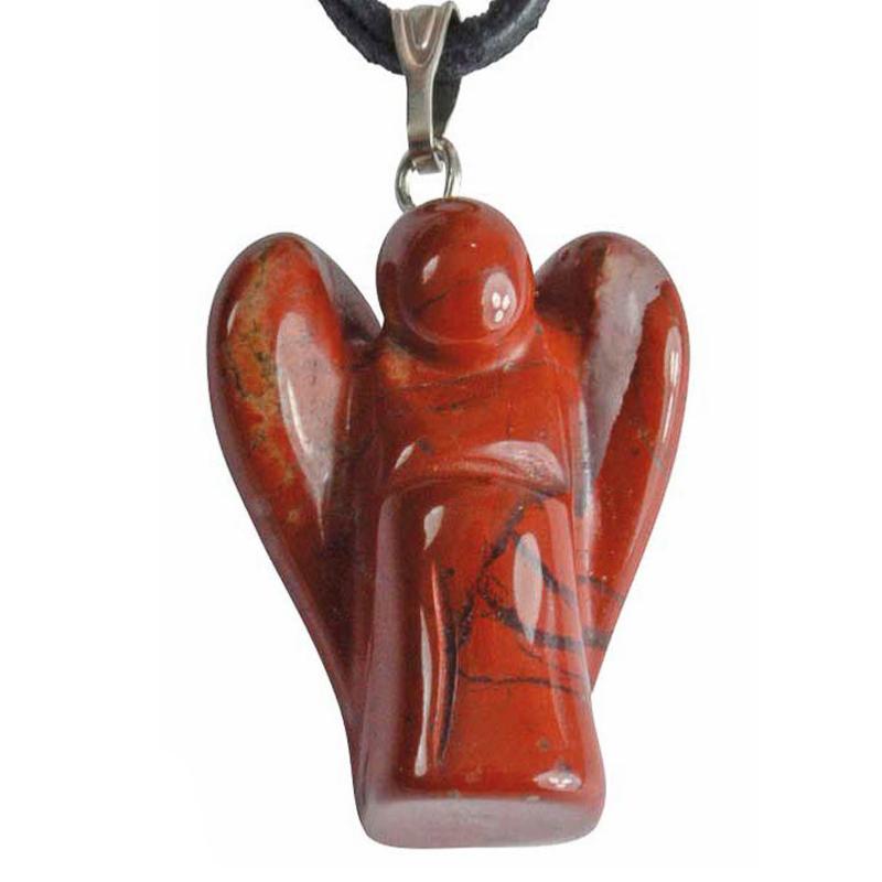 Pendentif ange jaspe rouge Afrique du Sud A 20mm