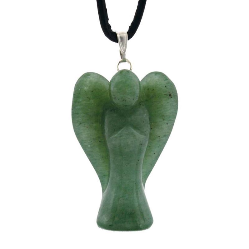 Pendentif ange aventurine verte Brésil A 32mm