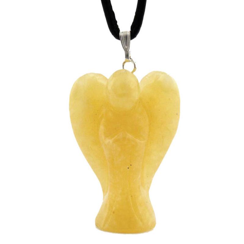 Pendentif ange calcite orange Mexique A 32mm