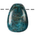 Pendentif apatite bleue Madagascar AA (pierre trouée) + cordon 