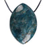 Pendentif apatite bleue A marquise (pierre trouée) + cordon 