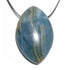 Pendentif aragonite bleue (marquise) + cordon 