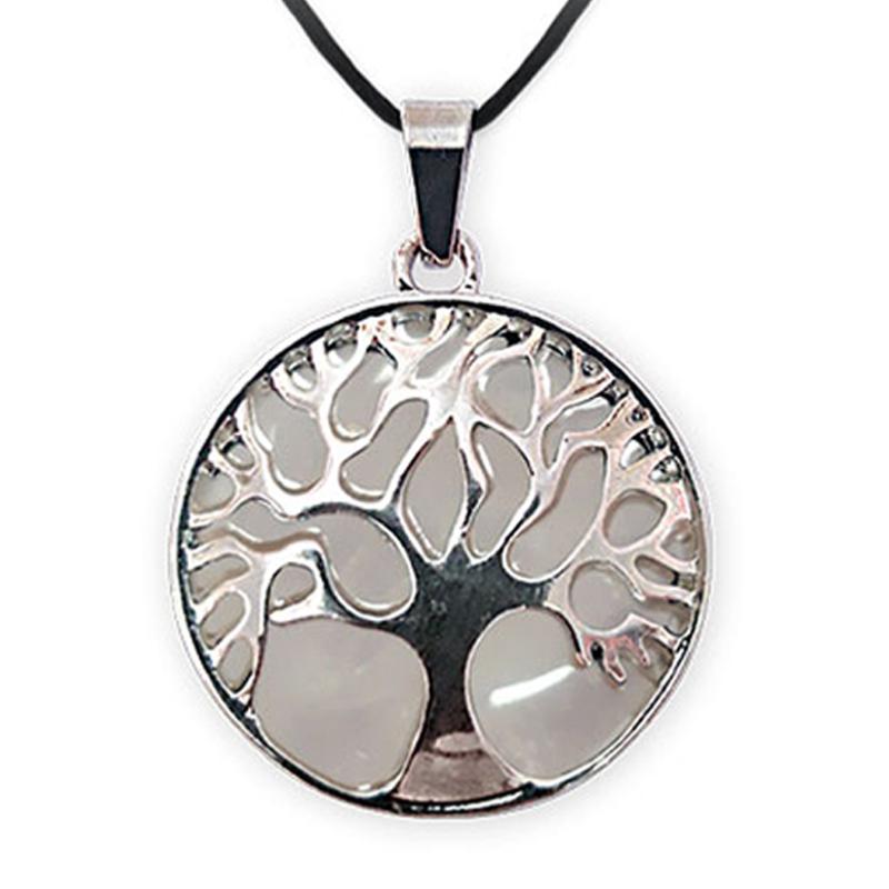 Pendentif arbre de vie cristal de roche Brésil A