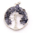 Pendentif arbre de vie iolite (cordiérite) Inde A 40mm acier inoxydable