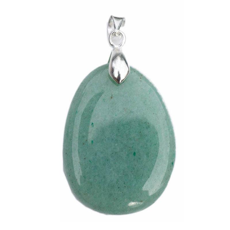 Pendentif aventurine verte (pierre plate)