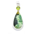 Pendentif calcédoine verte chrome + péridot AAA argent 925