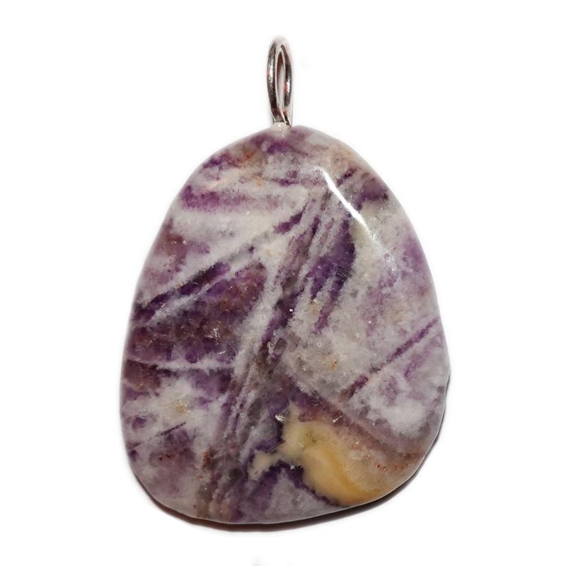 Pendentif charoite de Chine (pierre plate)