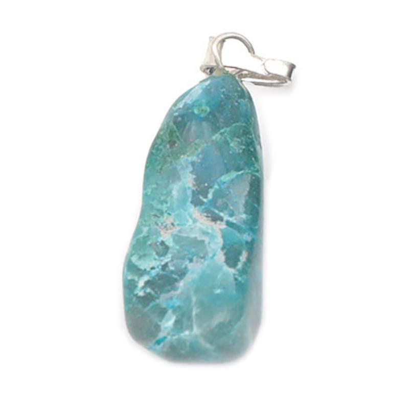 Pendentif Chrysocolle Chili A (pierre roulée)