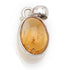 Pendentif citrine chauffée Brésil AAA argent 925