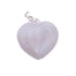 Pendentif coeur agate Botswana A acier inoxydable (20mm)