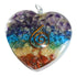 Pendentif chakras orgonite coeur 40mm