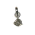 Pendentif diamant brut boucle argent 925