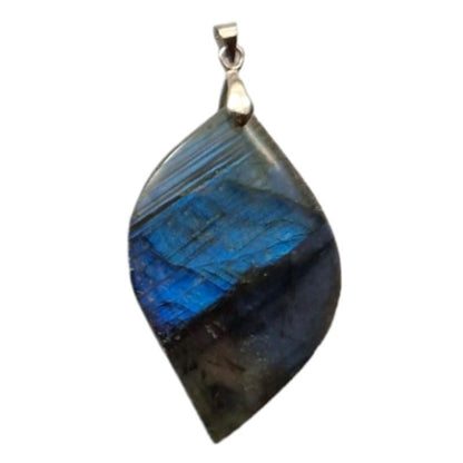 Pendentif labradorite bleue Madagascar AA forme libre 