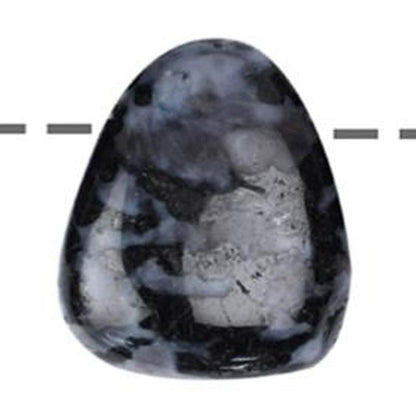 Pendentif Gabbro (Merlinite mystique) Madagascar A pierre trouée + cordon 