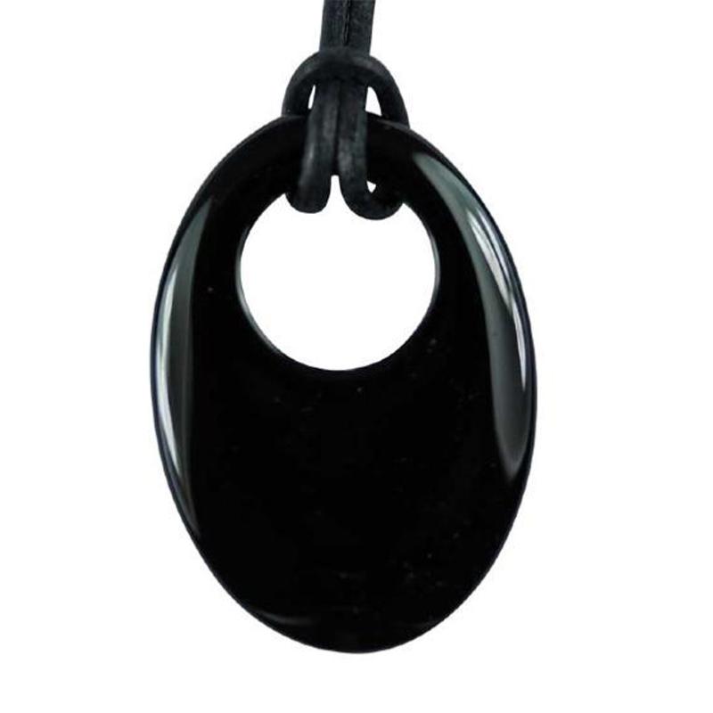 Pendentif &quot;GoGo&quot; onyx + cordon