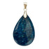 Pendentif apatite bleue Madagascar A goutte argent 925