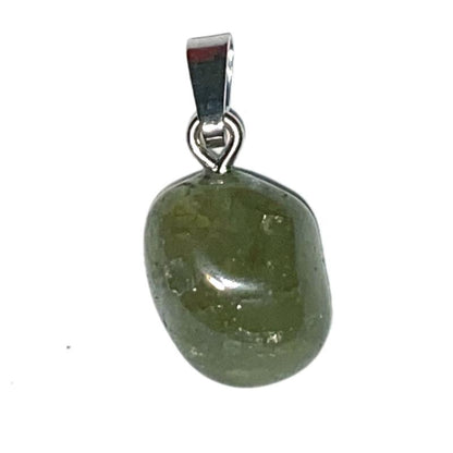 Pendentif grenat vert Mali A boucle argent 925