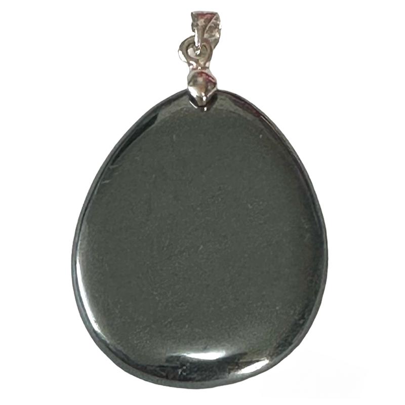 Pendentif Hématite Chine A (pierre plate)