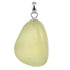 Pendentif jade vert de Chine A pierre roulée boucle argent 925