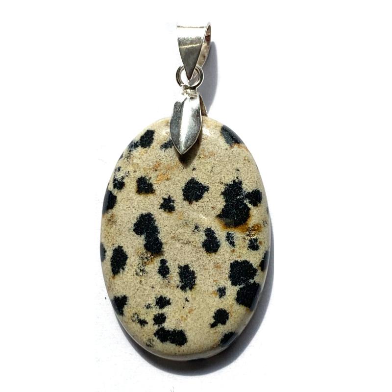 Pendentif jaspe dalmatien Mexique A argent 925