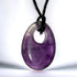 Pendentif "Joie" fluorine violette Chine AB 35mm + cordon