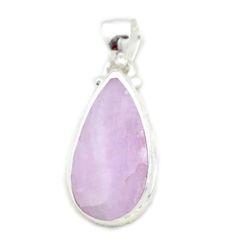 Pendentif kunzite Brésil AA argent 925