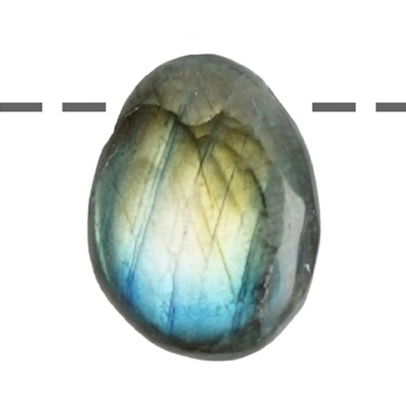 Pendentif labradorite Madagascar AA (pierre trouée) + cordon 