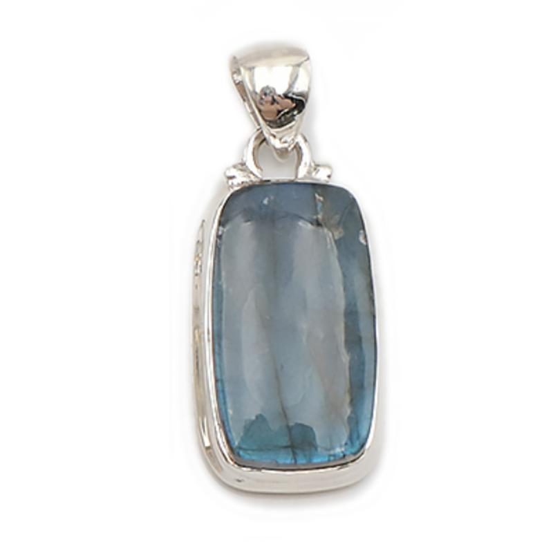 Pendentif labradorite Madagascar AAA argent 925 