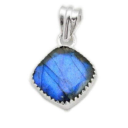 Pendentif labradorite Madagascar AAA argent 925 