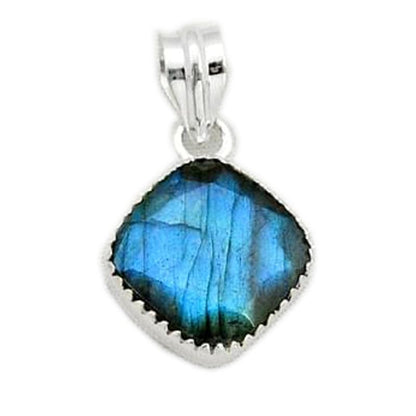 Pendentif labradorite Madagascar AAA argent 925 