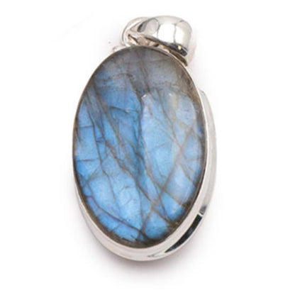 Pendentif labradorite Madagascar AAA argent 925 