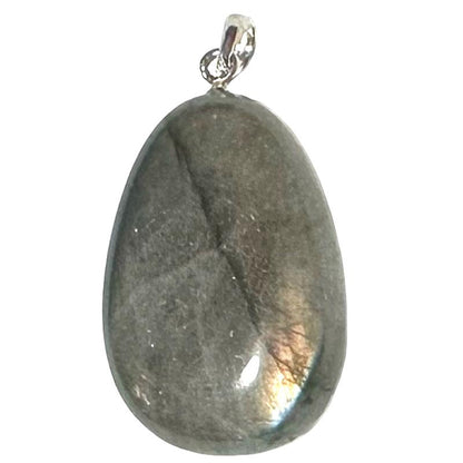 Pendentif labradorite Madagascar A pierre roulée boucle argent 925