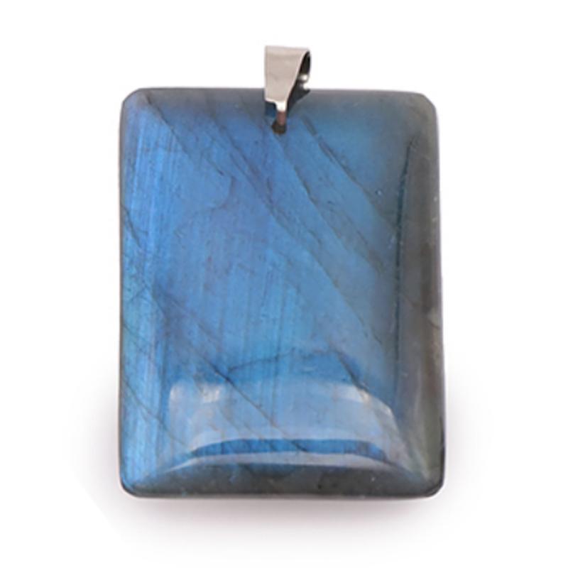 Pendentif labradorite Madagascar AA+ rectangle 35-45mm