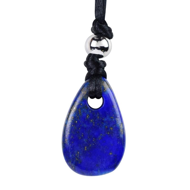 Pendentif &quot;Joie&quot; lapis lazuli 35mm + cordon