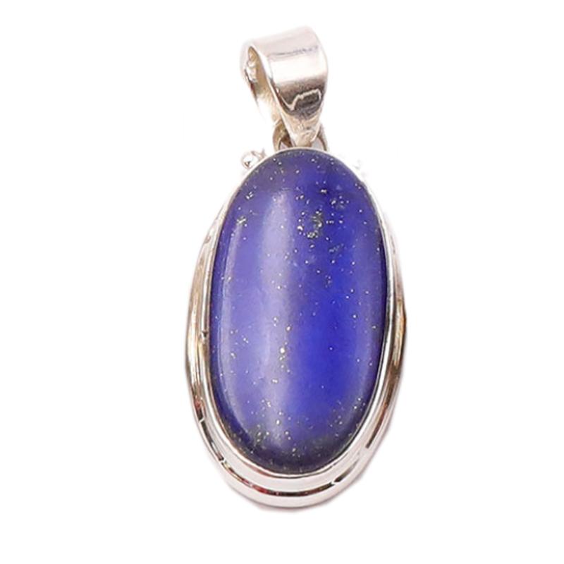 Pendentif lapis lazuli Afghanistan AAA argent 925