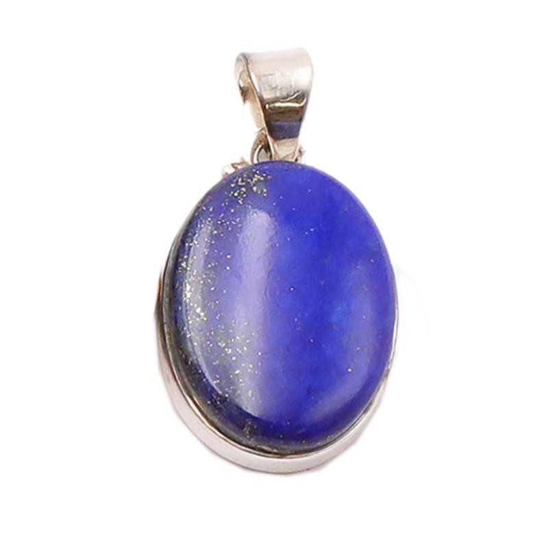 Pendentif lapis lazuli Afghanistan AAA argent 925