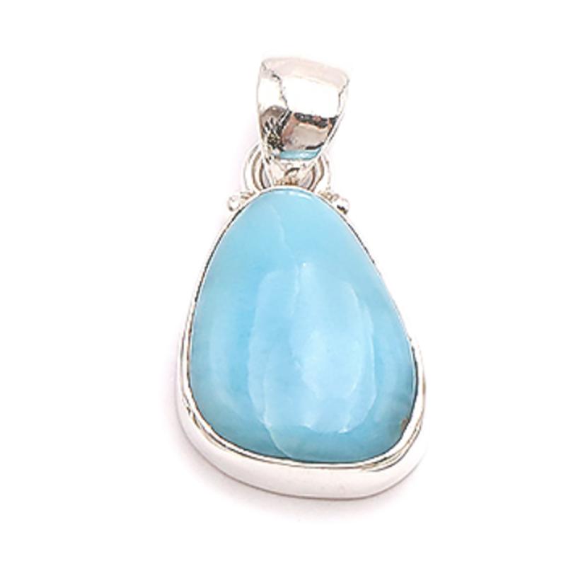 Pendentif larimar AA argent 925 - Pièce unique